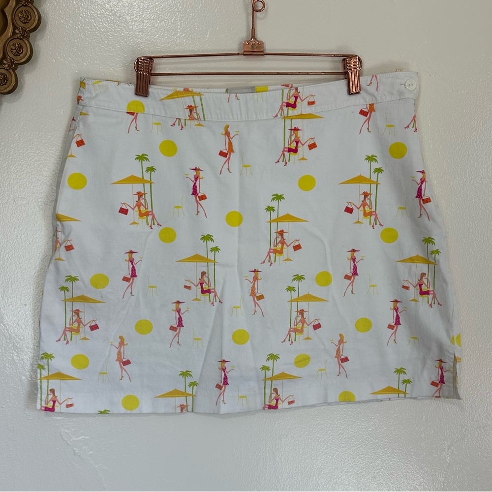 EP Pro Golf Skort, Women with Purses & Palm Tree Print, Size 14